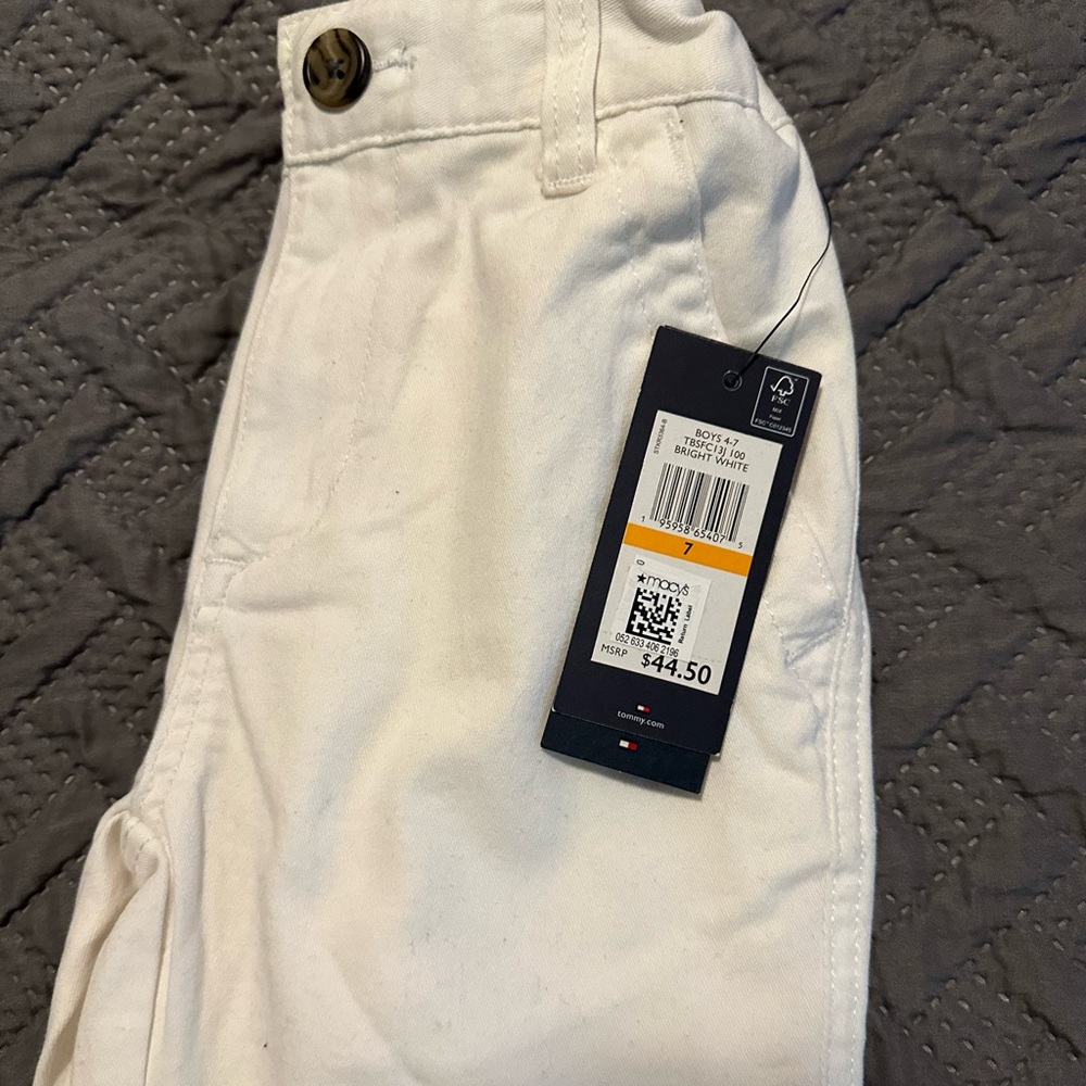 Tommy Hilfiger boys bright white stretch jeans